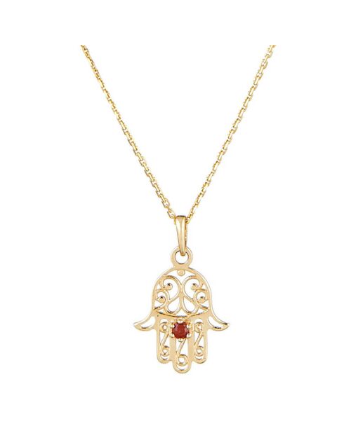 Hand van Fatma Ruby geelgouden hanger