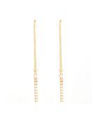 Boucles d'oreilles Jolies pendantes Zirconium or jaune