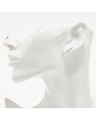 Boucles d'oreilles merveille grimpantes Zirconium or blanc
