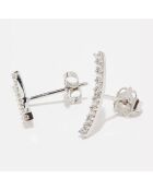 Boucles d'oreilles merveille grimpantes Zirconium or blanc