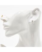 Bijou d'oreille unitaire Nuit Etoilée Zirconium or blanc