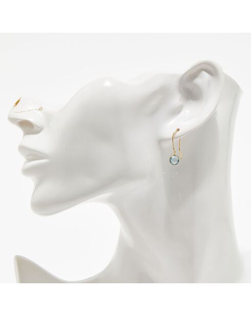 Boucles d'oreilles Goutte Topaze 1.60 ct or jaune