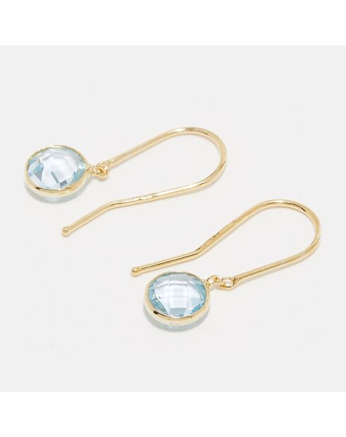 Boucles d'oreilles Goutte Topaze 1.60 ct or jaune