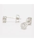 Boucles d'oreilles philtre d'amour Zirconium or blanc