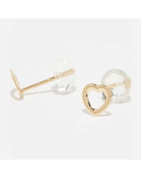 Boucles d'oreilles Enfant Mon cœur or jaune