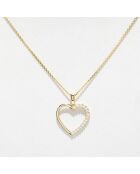 Herzanhänger aus Gelbgold mit Zirkonia