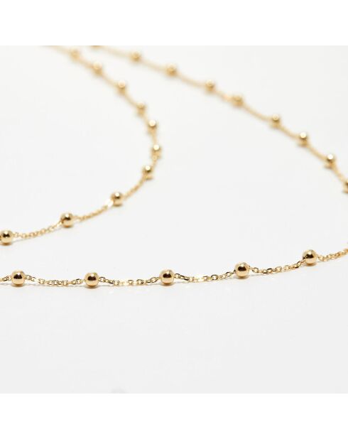 Doppelkugelkette aus Gelbgold