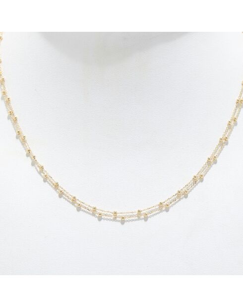Doppelkugelkette aus Gelbgold