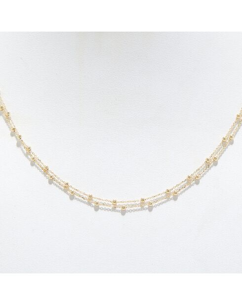 Doppelkugelkette aus Gelbgold