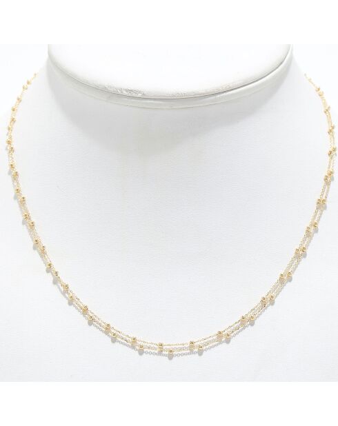 Doppelkugelkette aus Gelbgold