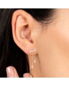 Boucles d'oreilles Cascade Lumineuse or jaune