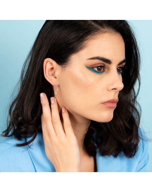 Boucles d'oreilles Cascade Lumineuse or jaune