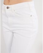 Jean Taille haute Flare Crop blanc