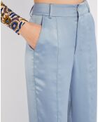 Pantalon Tailored Satiné bleu clair