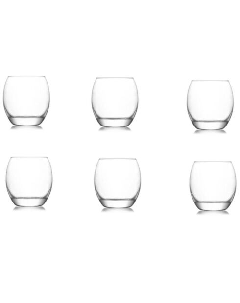 6 Verres à eau transparents - 40.5 cl
