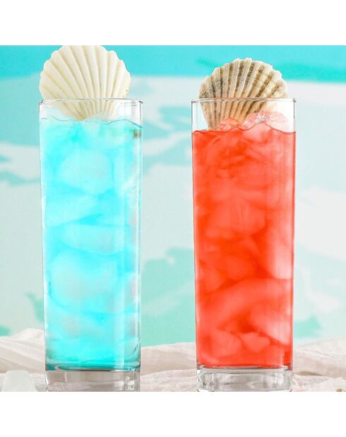 6 transparente Longdrinkgläser - 36 cl