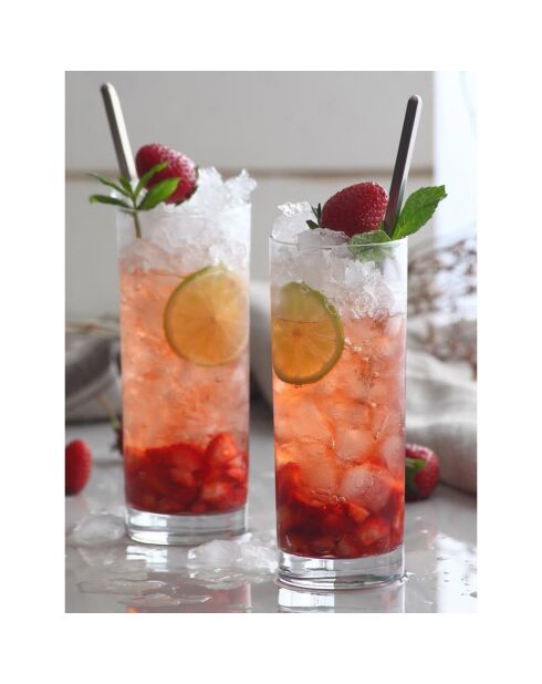 6 transparente Longdrinkgläser - 36 cl
