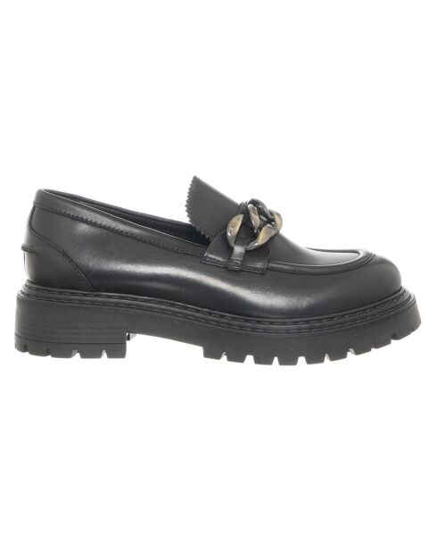 Mocassins en Cuir Donna noirs