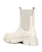 Bottines en Cuir Paco blanc cassé - Talon 5 cm