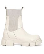 Bottines en Cuir Paco blanc cassé - Talon 5 cm