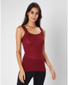 Caraco en Laine & Soie rouge rubis