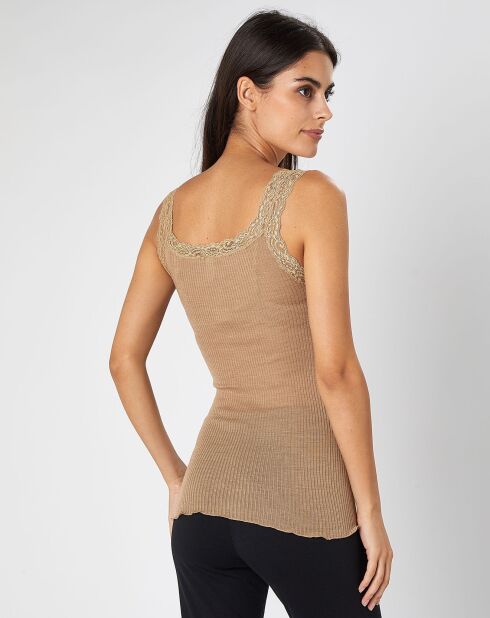 Caraco en Laine & Soie beige