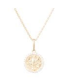 Astro Cancer ball hanger geelgoud en zirkonium