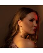 Tropfenförmige Ohrringe aus Weißgold