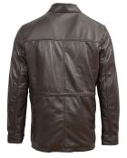 Victor braune lange Lederjacke