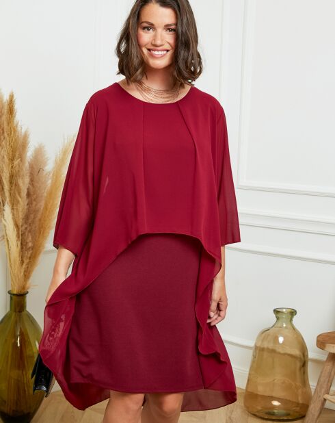 Robe Lena rouge bordeaux