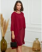 Robe Lena rouge bordeaux