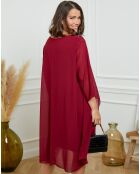 Robe Lena rouge bordeaux