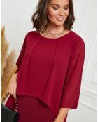 Robe Lena rouge bordeaux