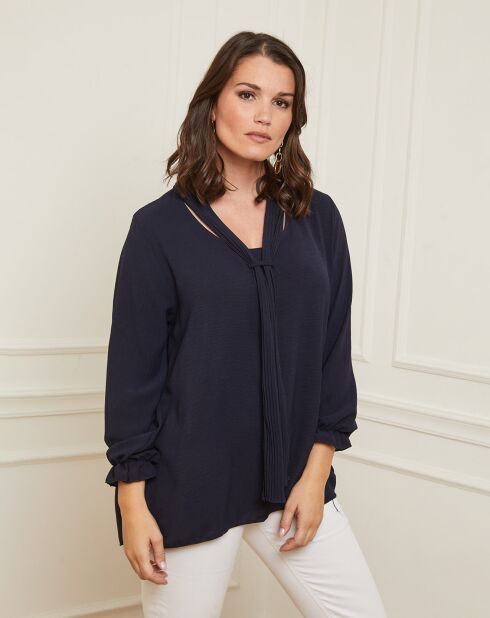 Chemise Anita bleu marine