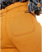 Pantalon en Coton évasé James ocre