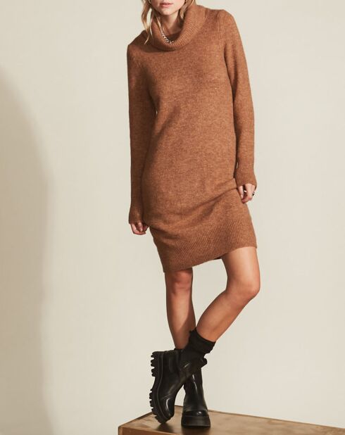 Robe Pull en Maille mélangée Hannah camel