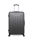 3 Valises 4 roues simples Brooklyn 55/65/75 cm gris foncé