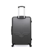 3 Valises 4 roues simples Brooklyn 55/65/75 cm gris foncé