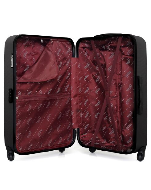 3 Valises 4 roues simples Brooklyn 55/65/75 cm gris foncé