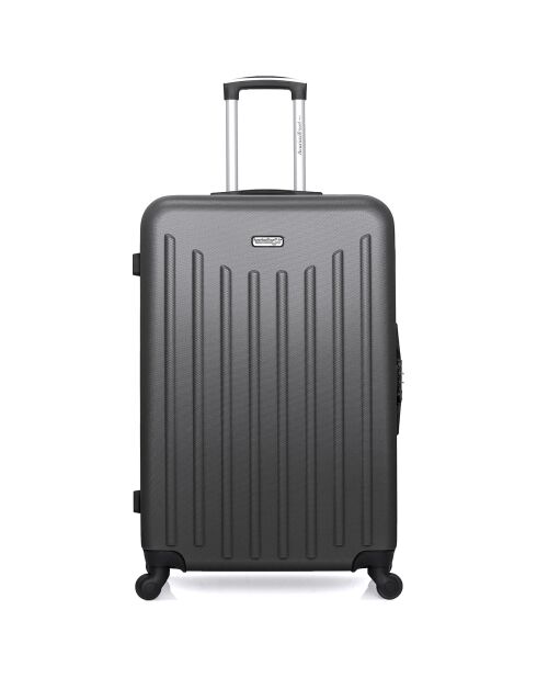 Valise Moyen Séjour 4 roues simples Brooklyn 65 cm gris foncé