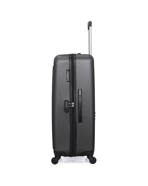 Valise Moyen Séjour 4 roues simples Brooklyn 65 cm gris foncé