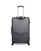 Bronx 75 cm zwarte Long Stay koffer met 4 wielen en enkele wielen