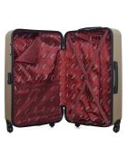 Bronx Long Stay Koffer met 4 enkele wielen 75 cm beige