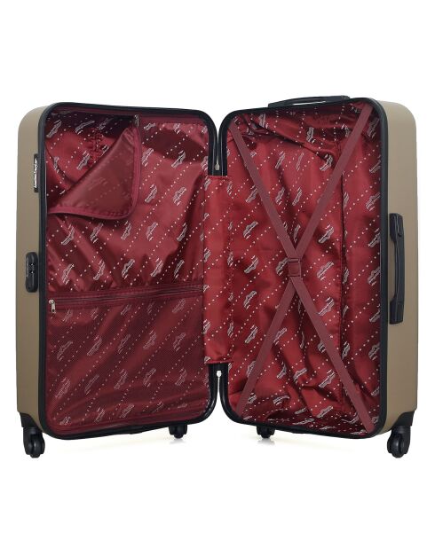 Bronx Long Stay Koffer met 4 enkele wielen 75 cm beige