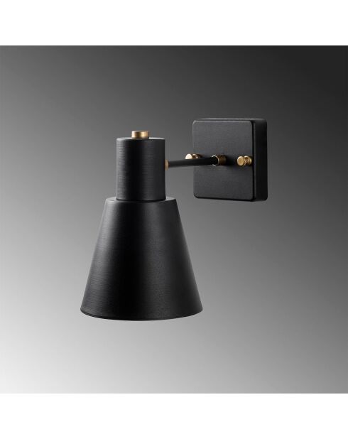 Applique murale Funnel noire - 14x24x21 cm