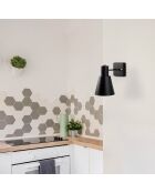 Applique murale Funnel noire - 14x24x21 cm