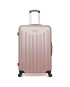 Valise Moyen Séjour 4 roues simples Brooklyn 65 cm rose doré