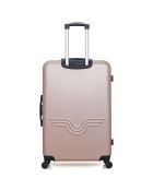 Valise Moyen Séjour 4 roues simples Brooklyn 65 cm rose doré
