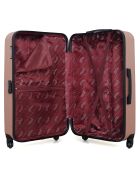 Valise Moyen Séjour 4 roues simples Brooklyn 65 cm rose doré