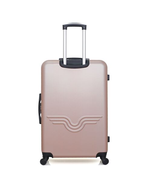 Valise Long Séjour 4 roues simples Brooklyn 75 cm rose doré
